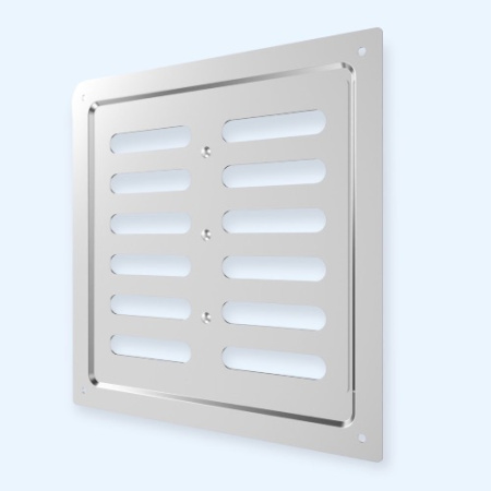 2020MER Chrome ERA Решетка вентиляционная MER регулируемая 200х200 окраш.сталь Chrome